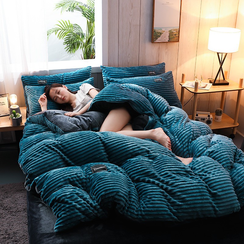 Double-Sided Magic Coral Velvet Bedding Set