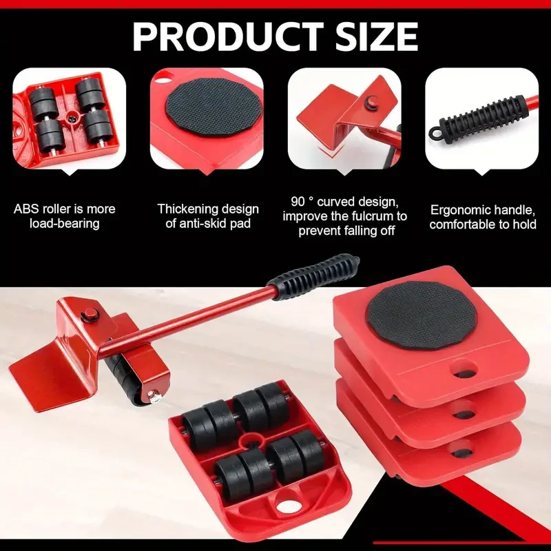 Furniture Heavy Moving Device Five-Piece Set Furniture Moving System Moving Tool Moving Tool Hardware Tool