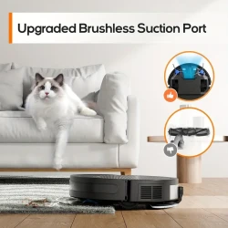 SmartRobot Vacuum & Mop Combo - Voice/App Control, 4000pa Suction, Auto Cleaning, Pet Hair Friendly, Self-Charging, Edge & Spot Clean, Low Carpet Compatible - Effortless Home Cleanup