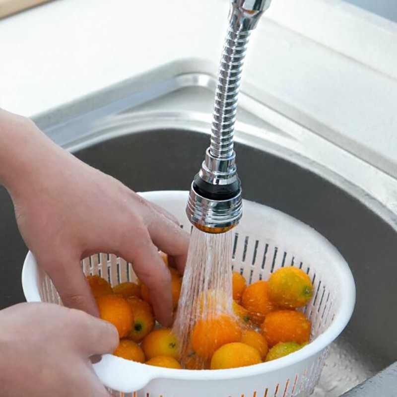 360 Adjustable Kitchen Faucet Extender Dual Mode Water-Saving Pressurized Filter Sprayer
