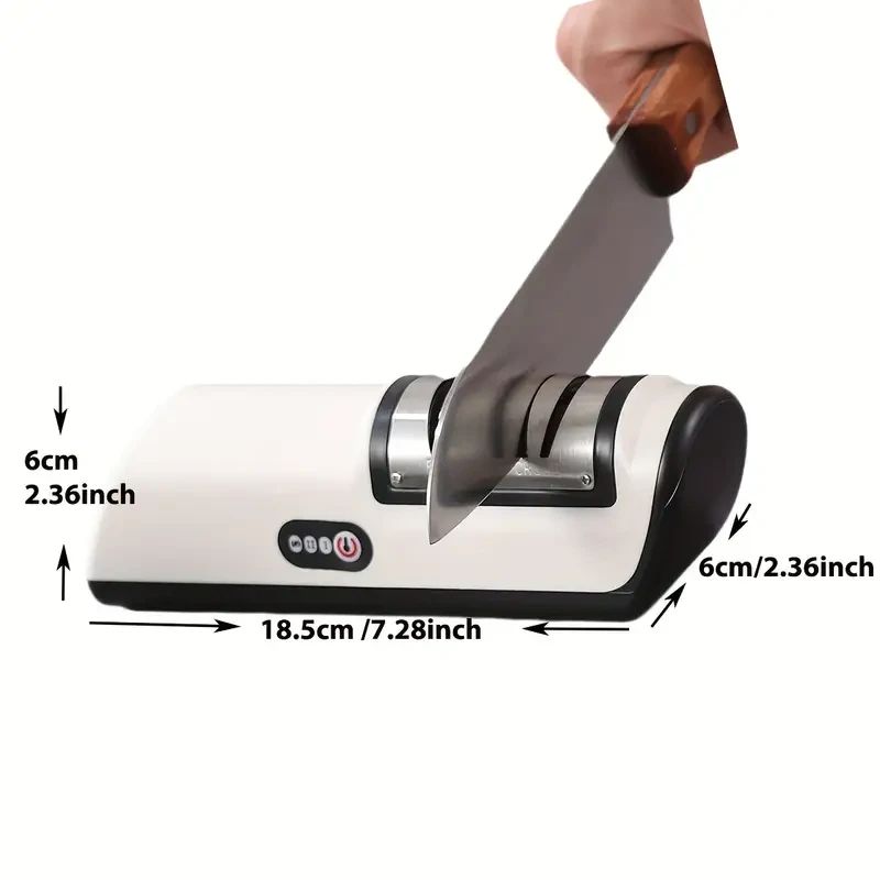 Electric Knife Sharpener - USB Rechargeable, 2-Speed Adjustable
