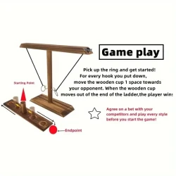 Ultimate Wooden Hook and Ring Combat Game Set
