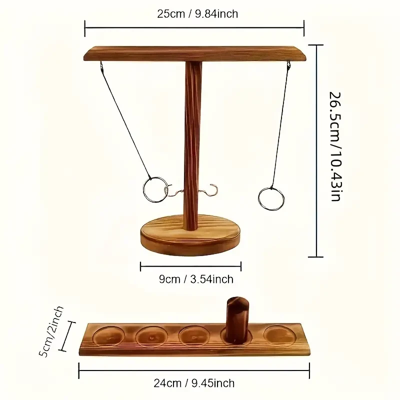 Ultimate Wooden Hook and Ring Combat Game Set