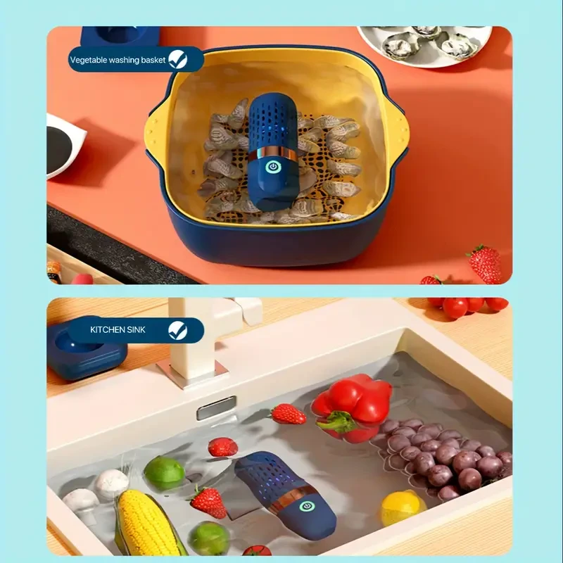 Portable Fully Automatic Fruit and Vegetable Washer with USB Charging