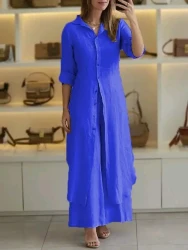 Elegant Cotton And Linen Slim-fit