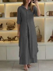 Elegant Cotton And Linen Slim-fit