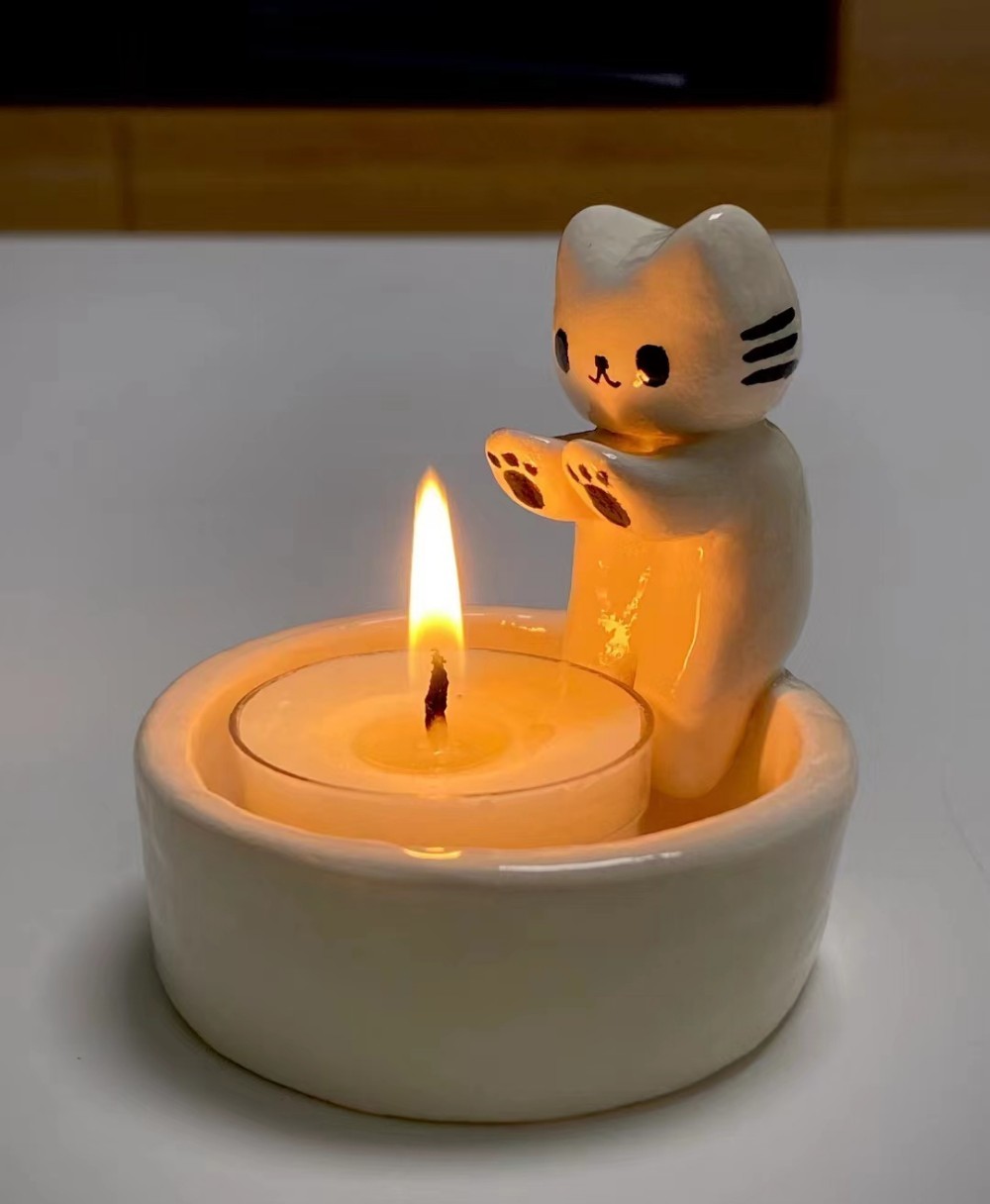 Whiskered Wonders Aromatherapy Candle Holder