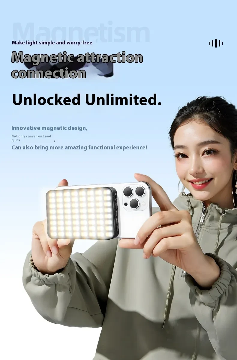 Magnetic Fill Light LED Camera