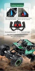 Alloy Remote Control Car Off-road Climbing Charging With Lights Rubber Tire Gift Boxed Toy Car
