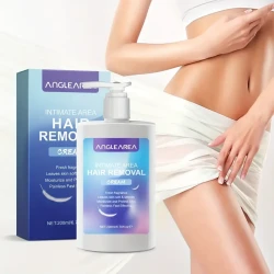 200ml/6.76oz ANGLEAREA Sensitive Skin Intimate Hair Remover Cream - Gentle, Moisturizing, Calming, Fresh Fragrance, Alcohol-Free for Bikini, Body, All Skin Types