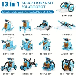 13 In 1 STEM Solar Robot Kit, Science Construction Educational Toys, Special Holiday & Birthday Gifts