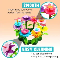 72pcs Flower Garden Building Set: STEM Educational Activity for 3-6 Year Old Boys & Girls - Arts & Crafts Toys Gifts for Preschoolers, Halloween/Thanksgiving Day/Christmas gift