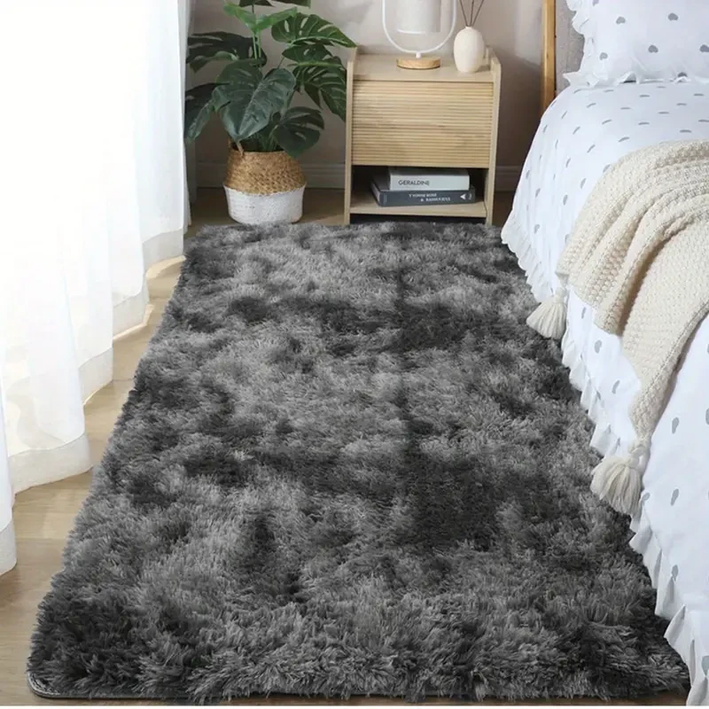 1pc Soft Plush Tie-Dyed Shaggy Rug