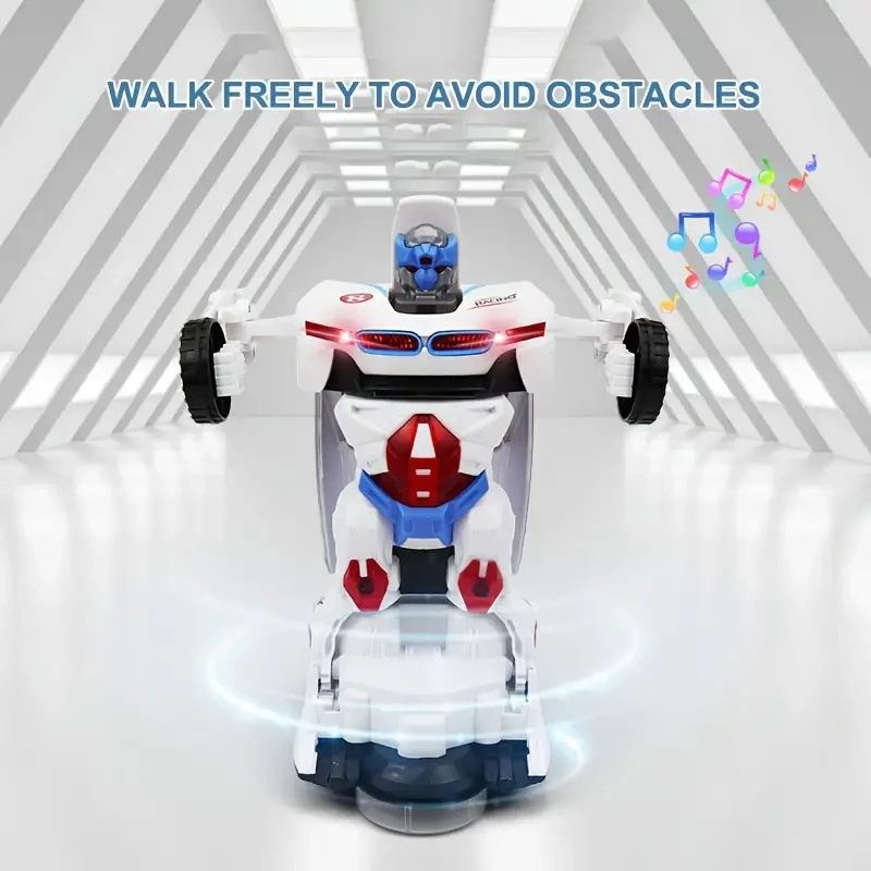 Transforming Police Car Robot Toy - Lights & Sounds