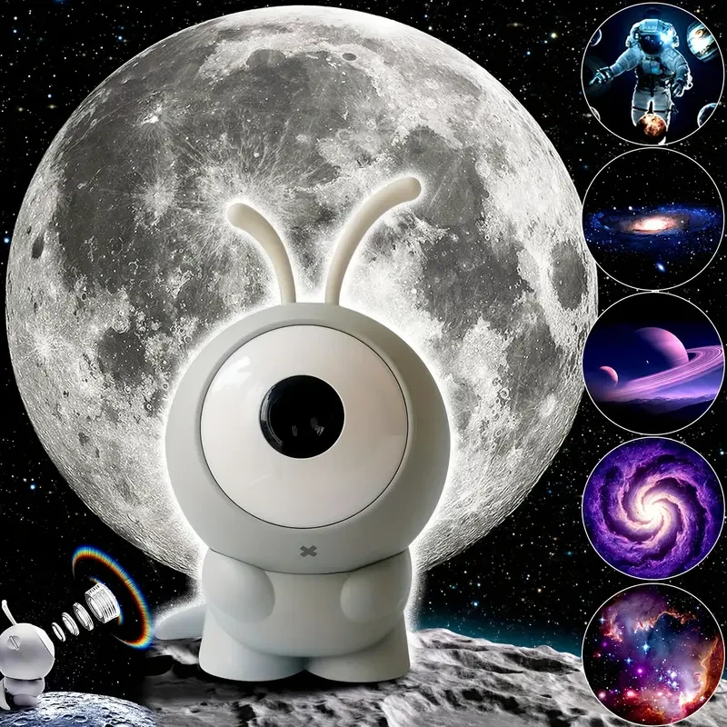 Monster Galaxy Star Projector Lamp - 6 Patterns, 360 Rotatable