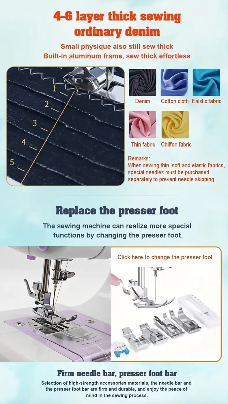 Portable-Sewing Machine Adjustable Speed