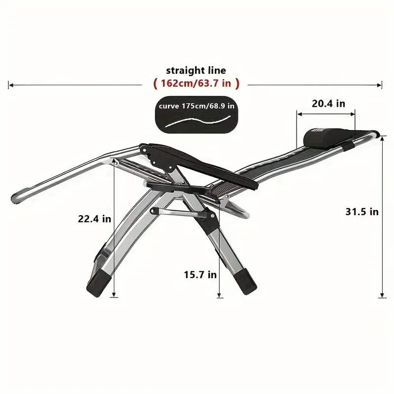 Zero Gravity Chair  Premium Outdoor Folding Lounge Chair for Lawn, Adjustable Reclining with Optional Cushion