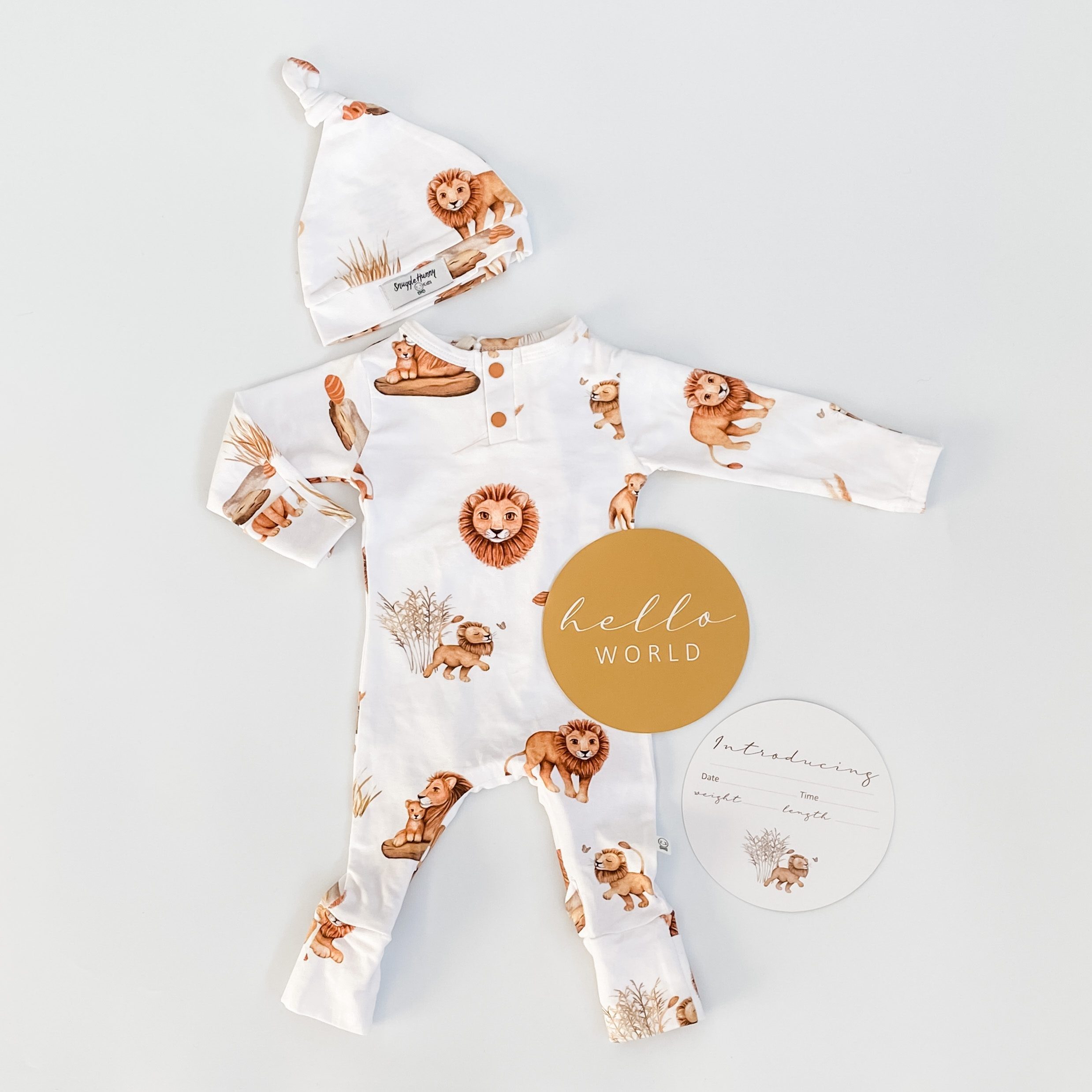 Snuggle Hunny Growsuit | Lion | 0-3m
