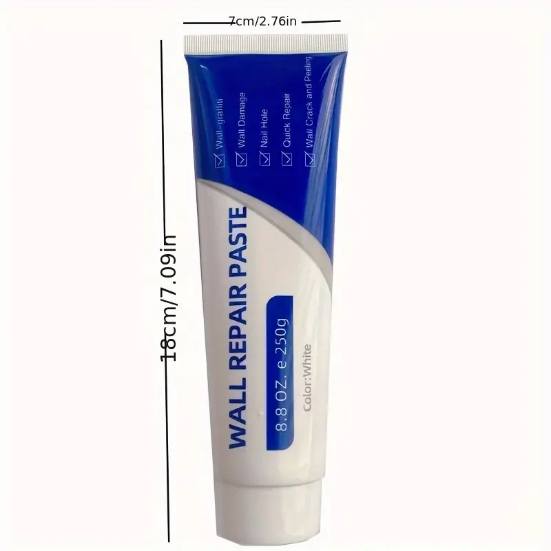 Wall Repair Paste Putty Kit with Scraper - Quick & Easy Solution for Home Walls, Plaster Dents, and Wood Scratches - 250g