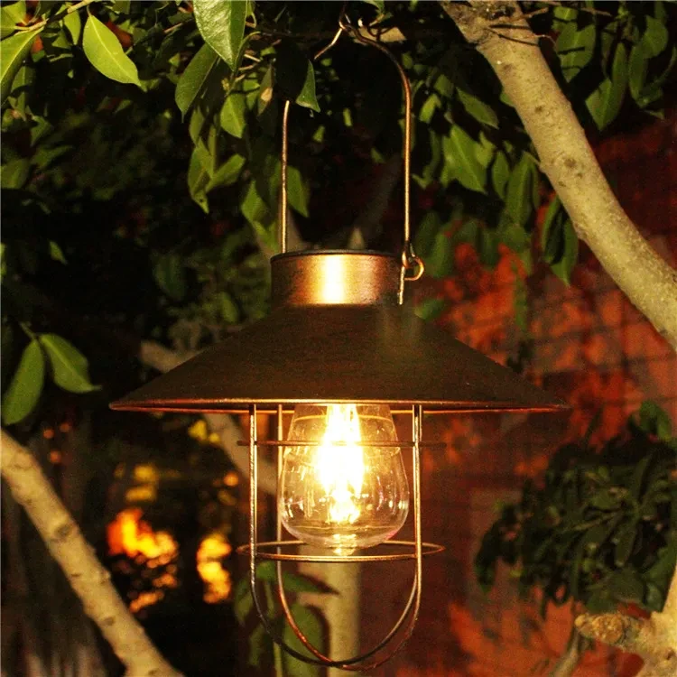 Solar Outdoor Hanging Lights Waterproof Courtyard Lantern