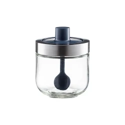 Household Kitchen Glass Spoon Cover Integrated Seasoning Jar
