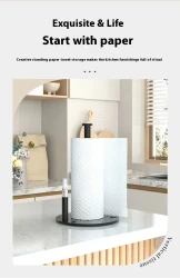 Kitchen Countertop Vertical Tissue Holder With Spray Bottle