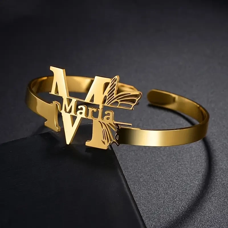 Customizable Butterfly Wing Cuff Bracelet