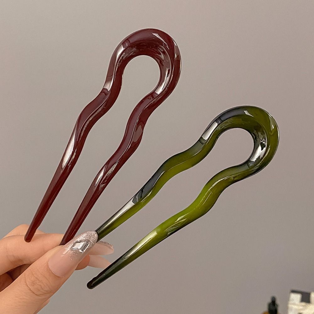 U-Shaped Tortoiseshell Hair Fork