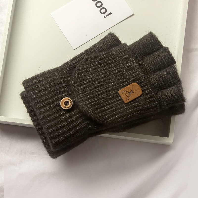 Knitted Fingerless Touch Screen Gloves