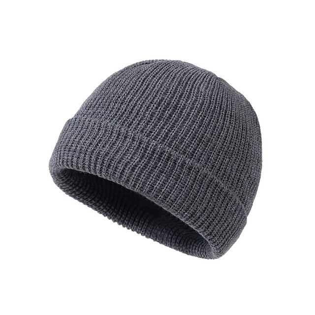 Rimiut Knitted Wool Beanie Simple Warm Skull Cap