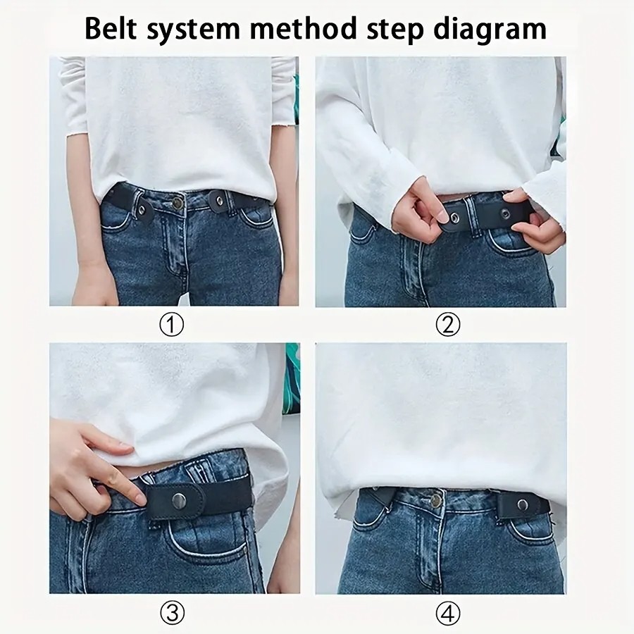 Simple & Fashionable Elastic Belt Adjustable Woven Invisible Seamless Belt