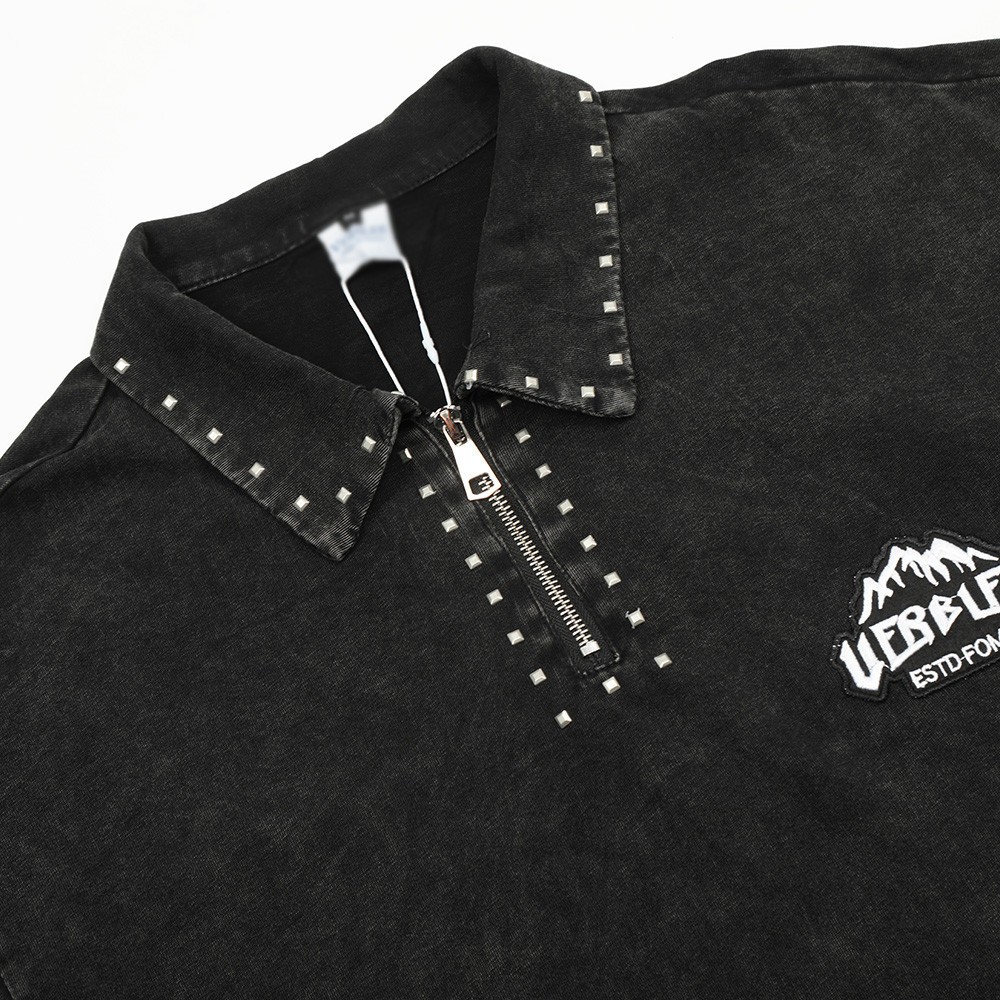Washed And Worn Polo Shirt Men's Summer