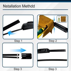 Car Wiper Blade Refill Strips  Frameless Windshield Rubber Wiper for 14" to 28"