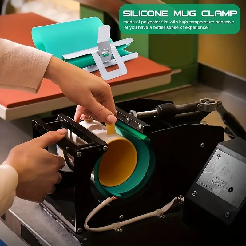 POPMISOLER 3PCS Silicone Mug Clamps - BPA-Free, Non-Slip, Durable 3D Sublimation Wraps for 11, 12, and 15 Oz Mugs