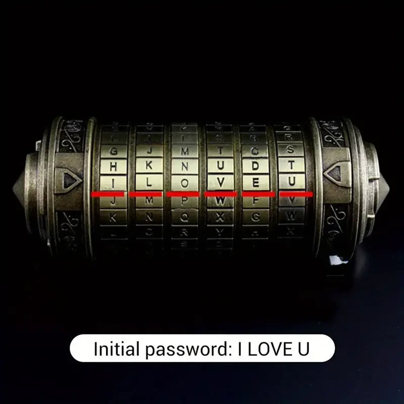 Vintage Cylinder Gift Box, With Password Lock, Secure Storage For Wedding Rings, Retro Storage Box