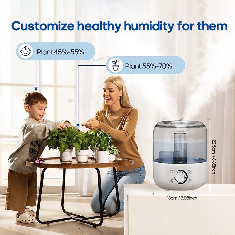 KINSCOTER 3L Air Humidifier Large Capacity Aroma Diffuser with Remote Control & Timer