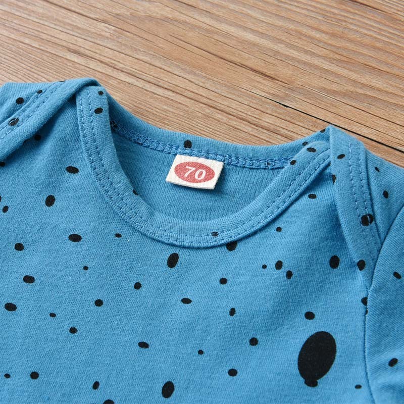Kids' Long Sleeve Polka Dot Hooded Set