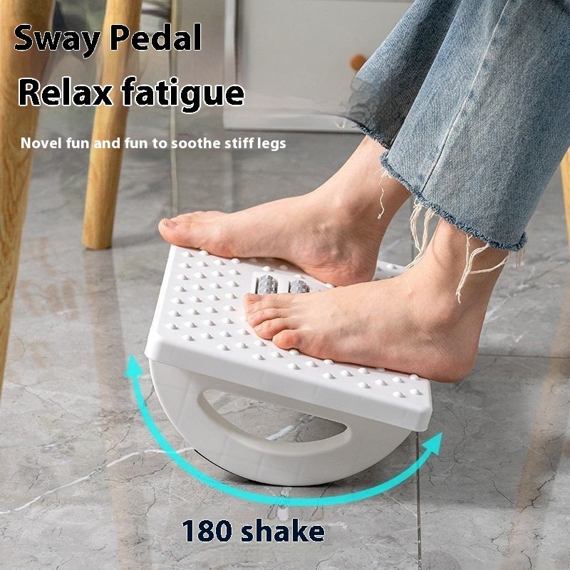 Ergonomic Under-Desk Foot Rest with Massage Rollers Portable Foot Stool