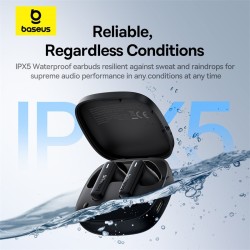 Baseus Bowie E19 Wireless Earphones  Bluetooth 5.3, Big Bass, 12mm Drivers, IPX5 Waterproof with 33H Battery Life