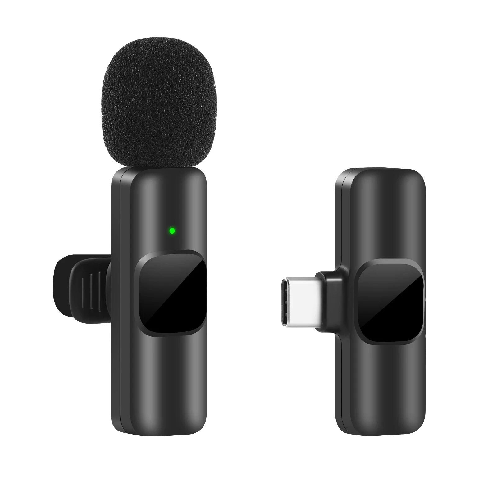 Wireless Lavalier Microphone Portable Mini Mic for iPhone, Android