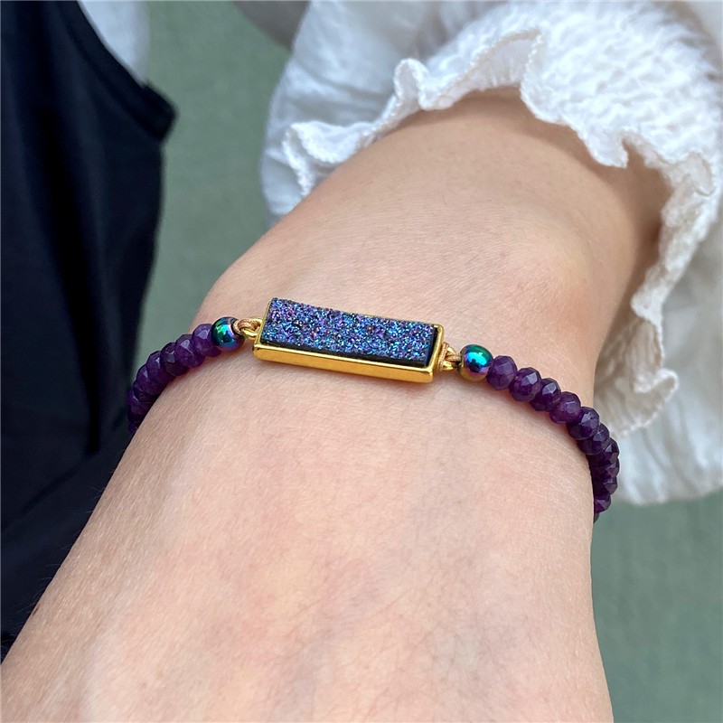 Natural Stone Woven Bracelet Mixed Shape Beads Bracelet