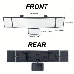 Foldable Car Mirror Multifunctional Mirror Widen The Field Of View Swivelling Adjustable Quadruple Folding Mirror