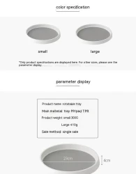 Kitchen Rotary Tray Seasoning Utensils Storage Rack Desktop Tray