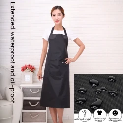 Kitchen Cooking Oil-proof Solid Color Waterproof Chef