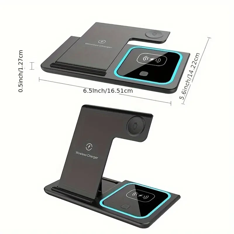Ultra-Fast 15W Foldable 3 in 1 Wireless Charging Dock