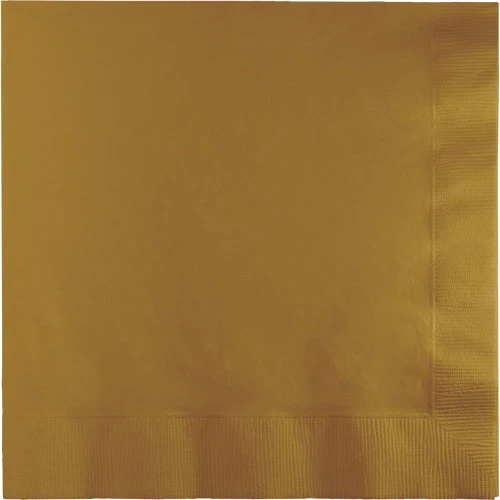 Glittering Gold Beverage Napkins - Pack of 50
