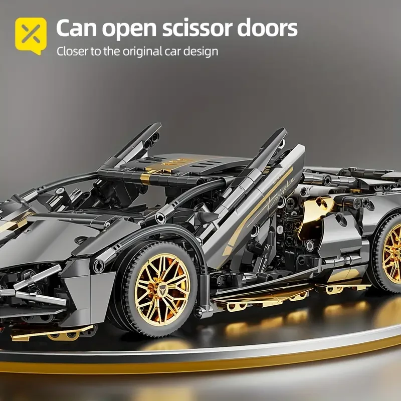 1259pcs Supercar Building Blocks Model - Ideal for Adults, Boys, and Kids Holiday Gifts