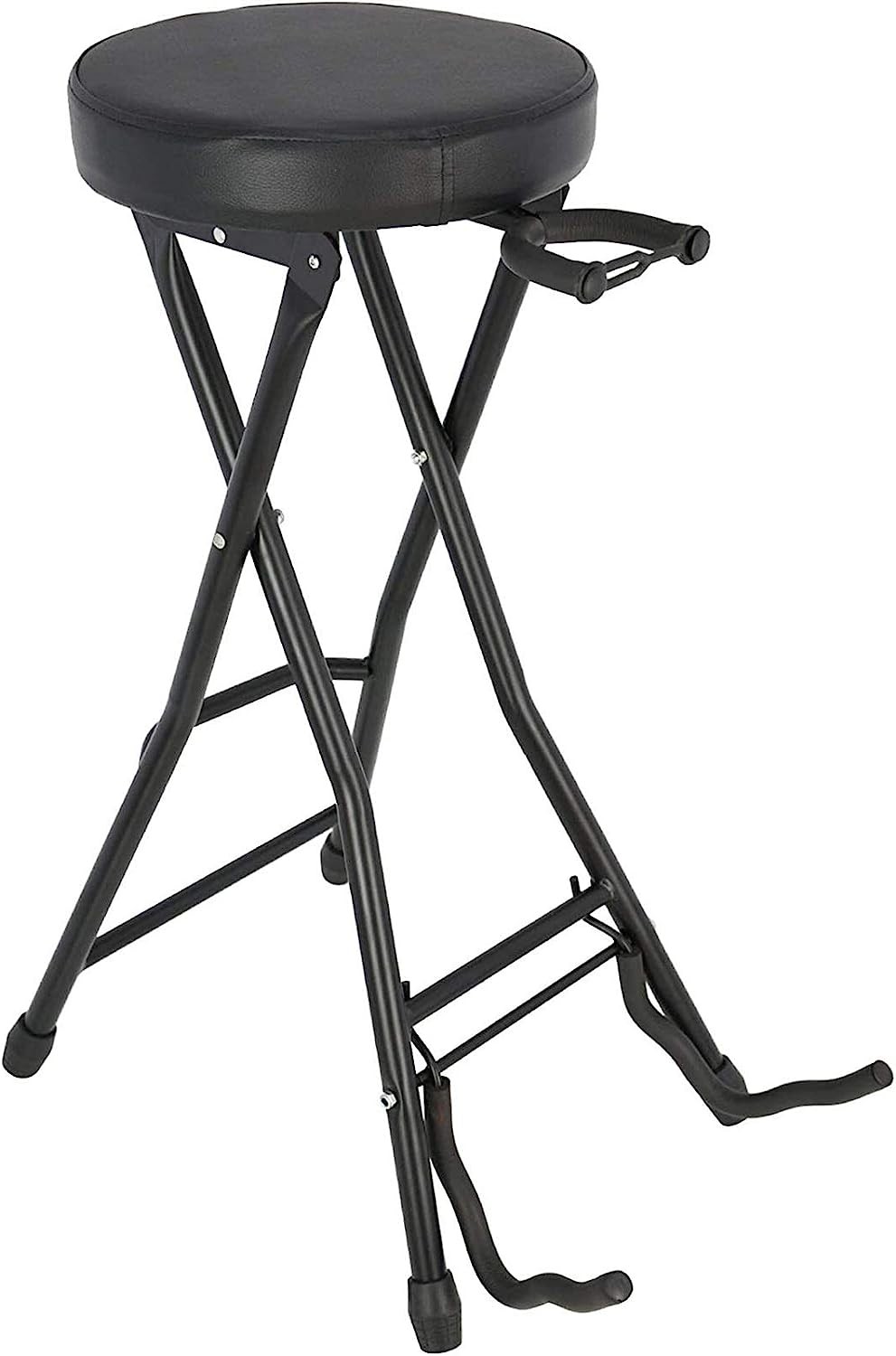 Folding Guitar Stool with Integrated Stand Portable Musician's Seat