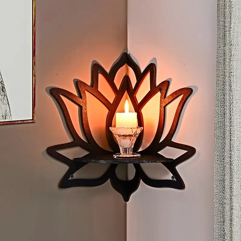 1pc Chic Lotus-Shaped Floating Shelf