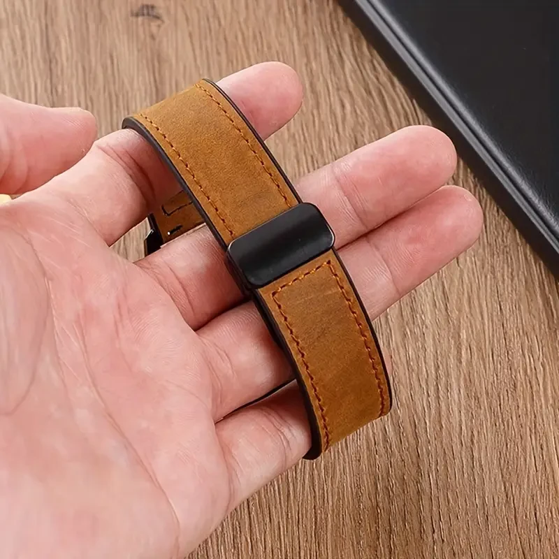 Premium Silicone & Leather Apple Watch Band